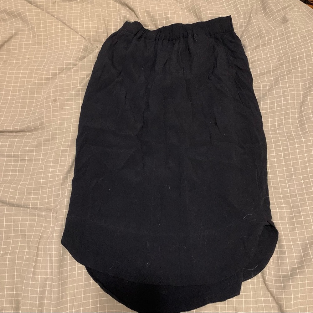Madewell Elastic Waist Midi Skirt - Black